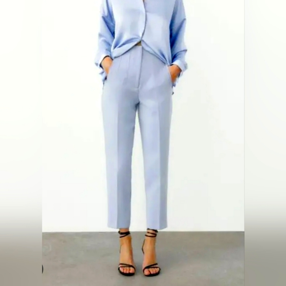 Zara Cropped High Waisted Pant